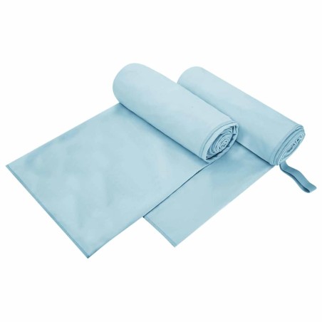 Serviettes de sport 2 pcs Bleu 200 x 100 cm 519289519289