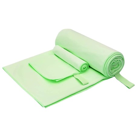 Set de serviettes de sport 2 pcs Vert tissu 519292519292