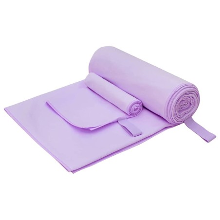 Set de serviettes de sport 2 pcs Violet tissu 519298519298