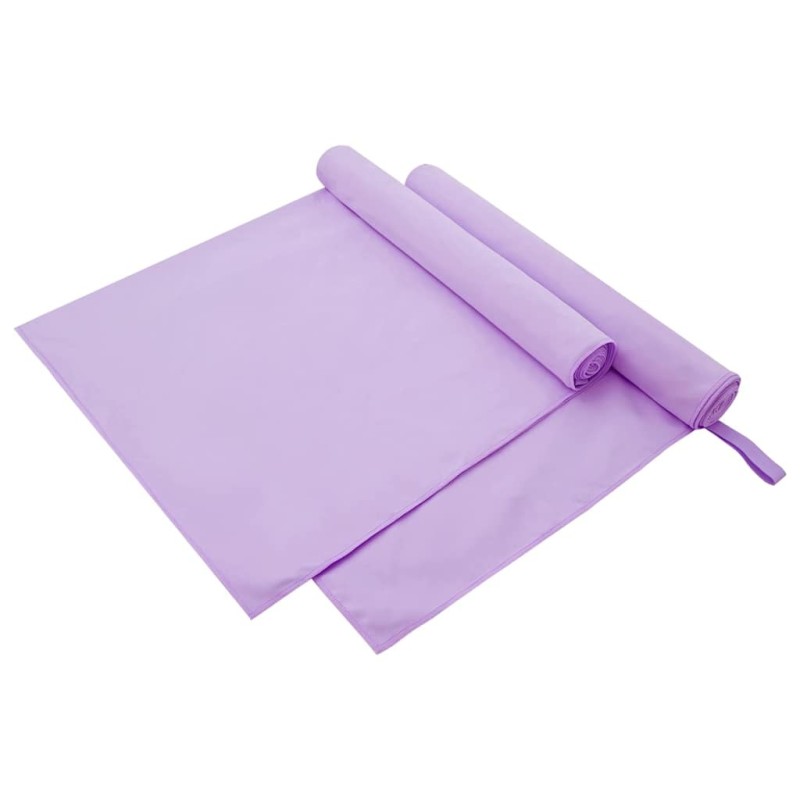 Serviettes de sport 2 pcs Violet 180 x 90 cm 519299519299