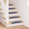 Tapis d'escalier auto-adhésifs 15 pcs Bleu 56 x 17 x 3 cm 519330519330