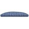 Tapis d'escalier auto-adhésifs 15 pcs Bleu 56 x 17 x 3 cm 519330519330