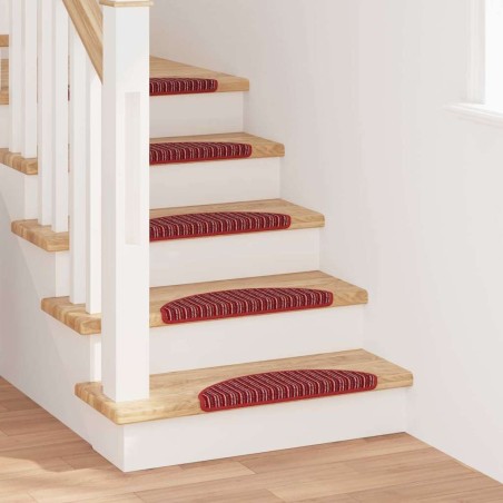 Tapis d'escalier auto-adhésifs 15 pcs Rouge 56 x 17 x 3 cm 519331519331