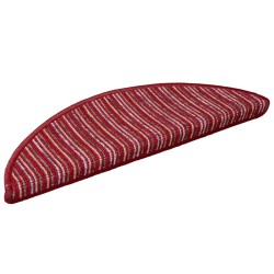 Tapis d'escalier auto-adhésifs 15 pcs Rouge 56 x 17 x 3 cm 519331519331