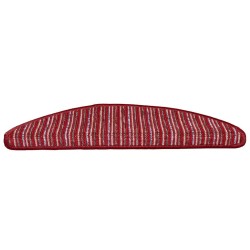 Tapis d'escalier auto-adhésifs 15 pcs Rouge 56 x 17 x 3 cm 519331519331