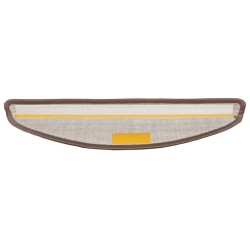 Tapis d'escalier auto-adhésifs 15 pcs Marron 56 x 17 x 3 cm 519332519332