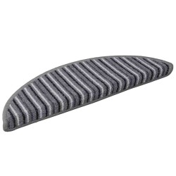 Tapis d'escalier auto-adhésifs 15 pcs Gris 56 x 17 x 3 cm 519333519333