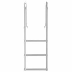 Échelle de quai à 3 marches Argent 45 x 11,5 x 134 cm Aluminium 519334519334