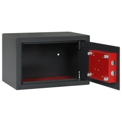 Coffre-fort avec verrouillage Gris foncé 31 x 20 x 20 cm Acier 519336519336