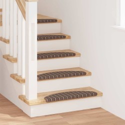 Tapis d'escalier auto-adhésifs 15 pcs Marron 65 x 21 x 4 cm 519339519339