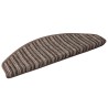 Tapis d'escalier auto-adhésifs 15 pcs Marron 65 x 21 x 4 cm 519339519339