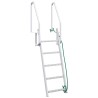 Échelle de dock à 5 étapes Argent 58 x 77 x 191 cm Aluminium 519340519340