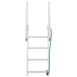 Échelle de dock à 4 étapes Argent 58 x 77 x 166 cm Aluminium 519342519342