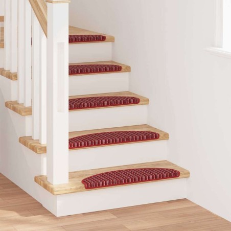 Tapis d'escalier auto-adhésifs 15 pcs Rouge 65 x 21 x 4 cm 519346519346