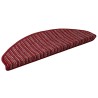 Tapis d'escalier auto-adhésifs 15 pcs Rouge 65 x 21 x 4 cm 519346519346