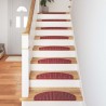 Tapis d'escalier auto-adhésifs 15 pcs Rouge 65 x 21 x 4 cm 519346519346