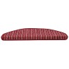 Tapis d'escalier auto-adhésifs 15 pcs Rouge 65 x 21 x 4 cm 519346519346
