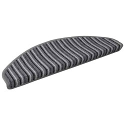 Tapis d'escalier auto-adhésifs 15 pcs Gris 65 x 21 x 4 cm 519349519349