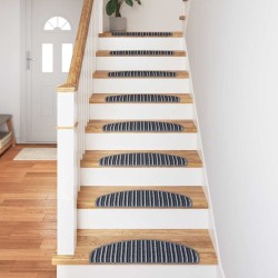 Tapis d'escalier auto-adhésifs 15 pcs Gris 65 x 21 x 4 cm 519349519349