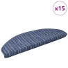 Tapis d'escalier auto-adhésifs 15 pcs Bleu 65 x 21 x 4 cm 519350519350