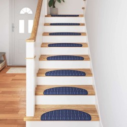 Tapis d'escalier auto-adhésifs 15 pcs Bleu 65 x 21 x 4 cm 519350519350