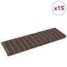 Tapis d'escalier auto-adhésifs 15 pcs Marron 65 x 21 x 4 cm 519351519351