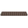 Tapis d'escalier auto-adhésifs 15 pcs Marron 65 x 21 x 4 cm 519351519351