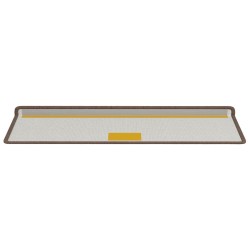 Tapis d'escalier auto-adhésifs 15 pcs Marron 65 x 21 x 4 cm 519351519351