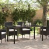 Table de Jardin Noir 160 x 80 x 73 cm Métal 519355519355