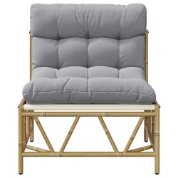 Sièges extérieurs avec coussin 2 pcs Gris clair Acier 519359519359