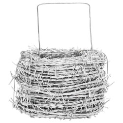 Fil barbelé Argent 50 m Acier Galvanisé à Chaud 519362519362