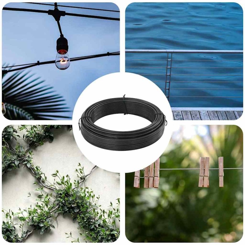 Fil de clôture Anthracite 25 m PVC 519364519364