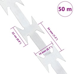 Fil rasoir Argenté 5000 x 1,9 cm Acier galvanisé 519373519373