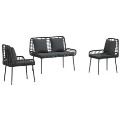 Ensemble de salle à manger pour jardin 3 pcs Noir et anthracite 519387519387