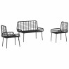 Ensemble de salle à manger pour jardin 3 pcs Noir et anthracite 519387519387