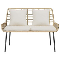 Banc de jardin Marron et Crème polyrotin 519389519389