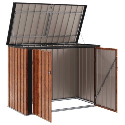 Boîte de Rangement de Jardin Marron 151,5 x 82 x 110,5 cm Acier 519396519396