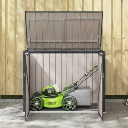 Boîte de Rangement de Jardin Noir 151,5 x 82 x 110,5 cm Acier 519397519397