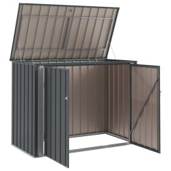 Boîte de Rangement de Jardin Noir 151,5 x 82 x 110,5 cm Acier 519397519397