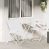 Ensemble bistro de jardin 3 pcs Blanc Acier 519399519399