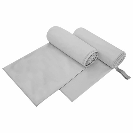 Serviettes de sport 2 pcs Gris 200 x 100 cm 519401519401