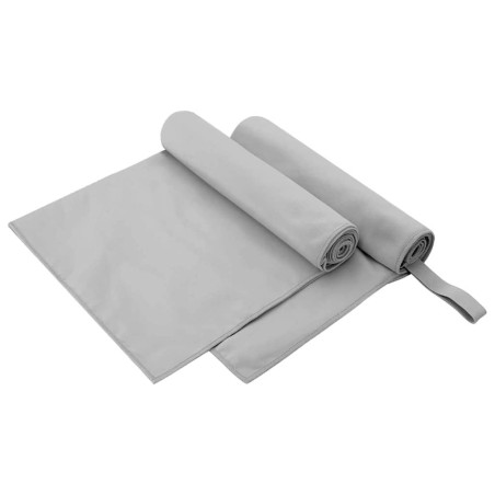 Serviettes de sport 2 pcs Gris 100 x 50 cm 519404519404