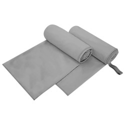 Serviettes de sport 2 pcs Gris foncé 200 x 100 cm 519406519406