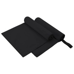 Serviettes de sport 2 pcs Noir 100 x 50 cm 519412519412