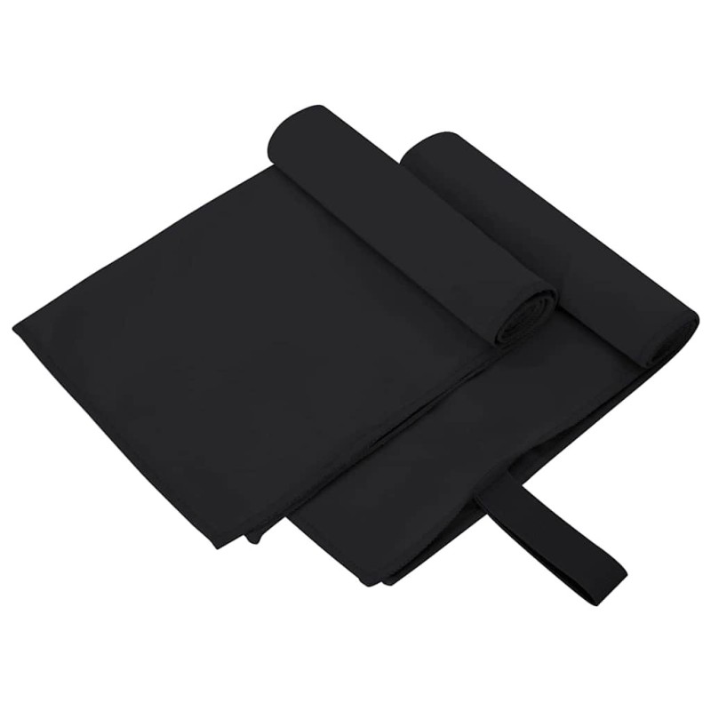 Serviettes de sport 2 pcs Noir 50 x 30 cm 519413519413