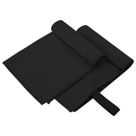 Serviettes de sport 2 pcs Noir 50 x 30 cm 519413519413