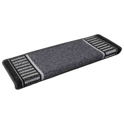 Tapis d'escalier auto-adhésifs 15 pcs Anthracite 65 x 21 x 4 cm 519414519414