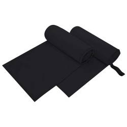 Serviettes de sport 2 pcs Noir 200 x 100 cm 519416519416