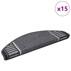 Tapis d'escalier auto-adhésifs 15 pcs Anthracite 65 x 21 x 4 cm 519417519417