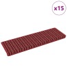 Tapis d'escalier auto-adhésifs Rayé 15 pcs Rouge 65 x 21 x 4 cm 519419519419
